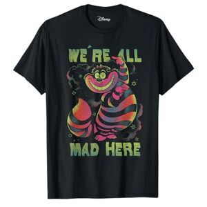 Disney Cheshire Cat Graphic Were All Made Here T Shirt Men Unisex 2X